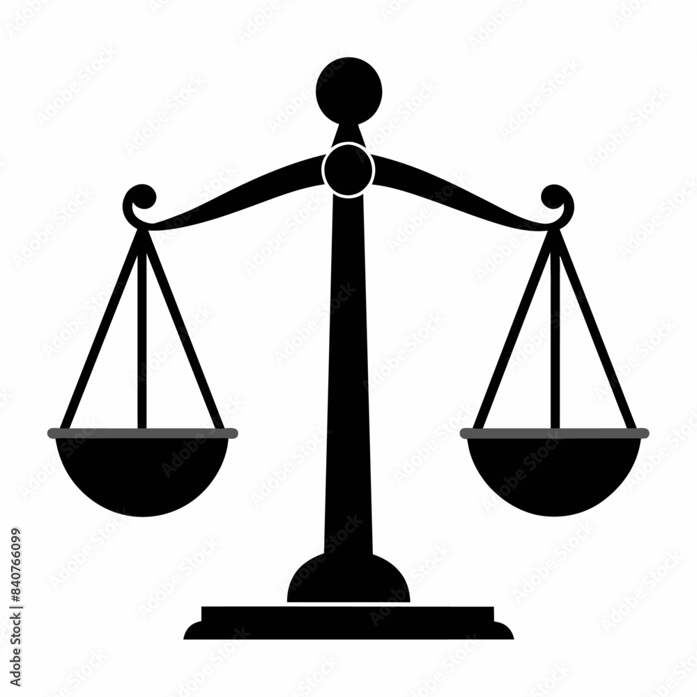 Weight scales black silhouette illustration Weight scales black silhouette illustration