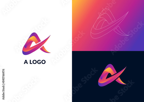 Slash letter A logo 