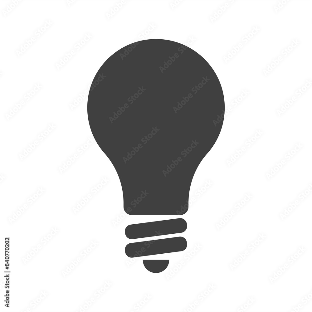 light bulb icon on white background light bulb icon on white background