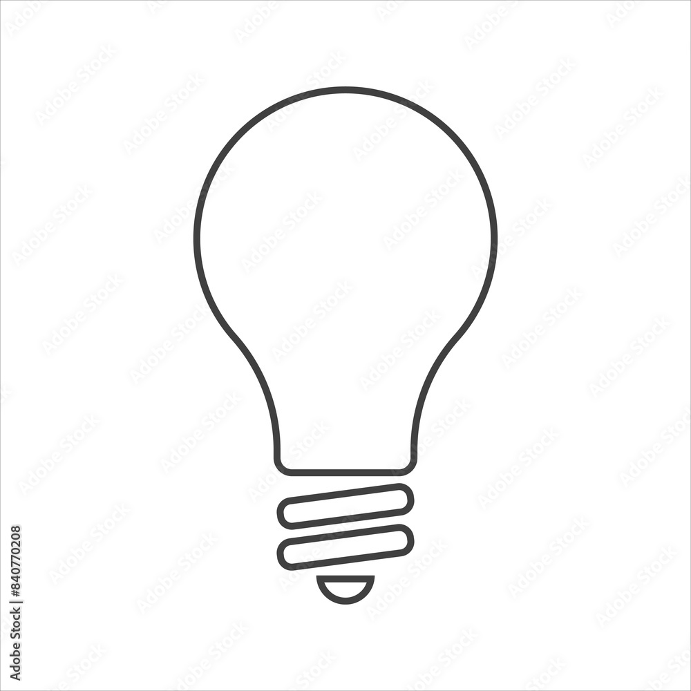 light bulb icon on white background light bulb icon on white background