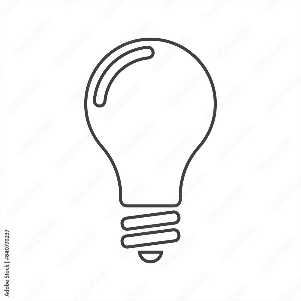 light bulb icon on white background light bulb icon on white background