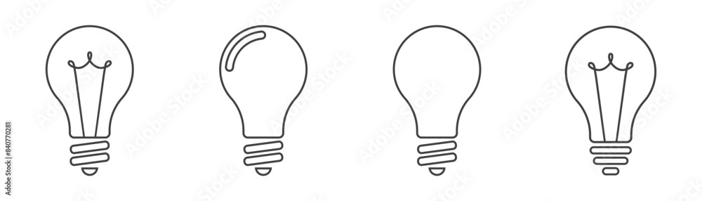 light bulb icon on white background light bulb icon on white background