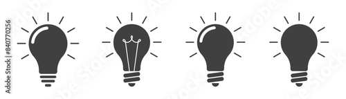 light bulb icon on white background
