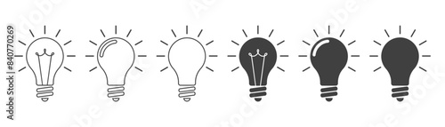 light bulb icon on white background