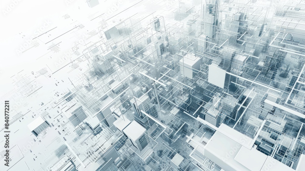 Obraz premium TECHNOLOGY Structure background. 3d rendering 3d illustration . isolated on white background