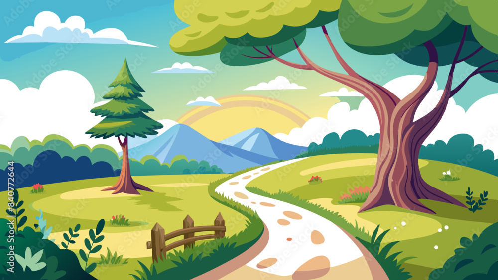 Fototapeta premium crooked-path--summer-vibe