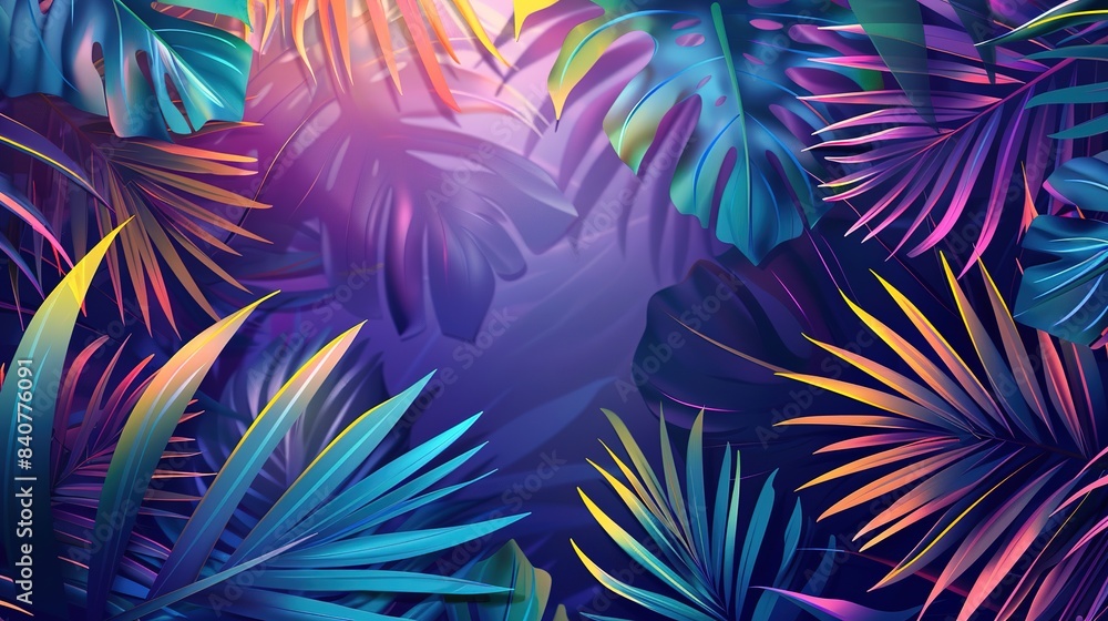 trendy summer Bali style floral patter background with copyspace , colorful leaves palm shape art wallpaper, Summer colors botanical tropical leaves ,sun light and shadows, pink, yellow leaf . trendy summer Bali style floral patter background with copyspace , colorful leaves palm shape art wallpaper, Summer colors botanical tropical leaves ,sun light and shadows, pink, yellow leaf .