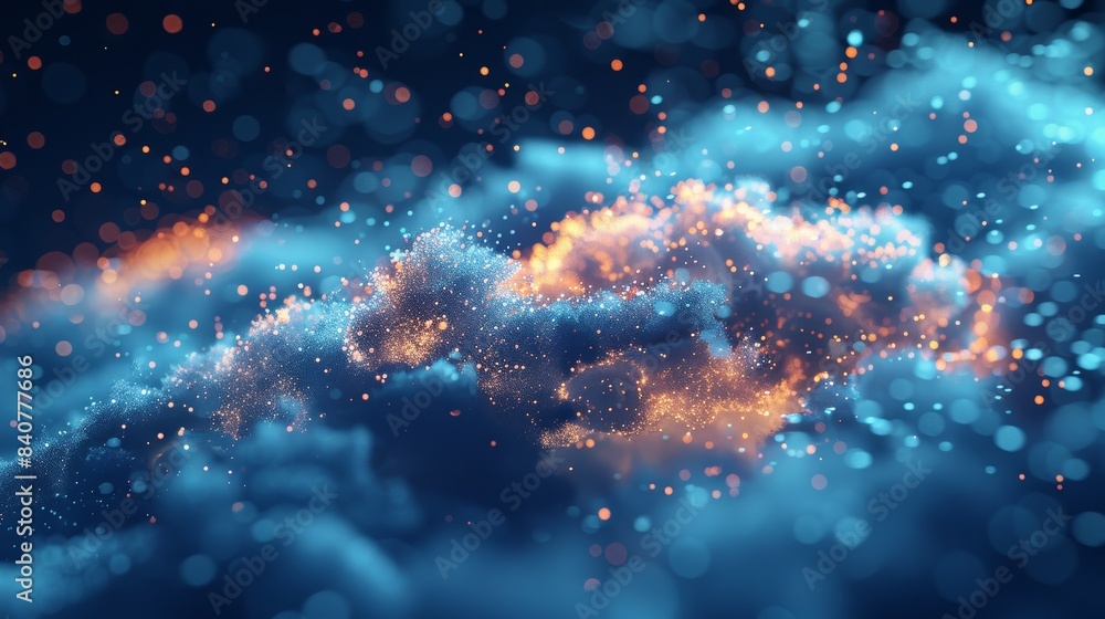 An abstract 3D representation of data flowing into and out of a cloud, symbolizing the seamless deployment and management of resources. An abstract 3D representation of data flowing into and out of a cloud, symbolizing the seamless deployment and management of resources.