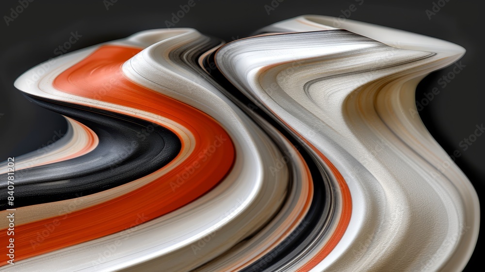 A black background with orange and white swirls in close-up Another version features a black background and red stripe The third variation consists of a black backdrop with white and orange A black background with orange and white swirls in close-up Another version features a black background and red stripe The third variation consists of a black backdrop with white and orange