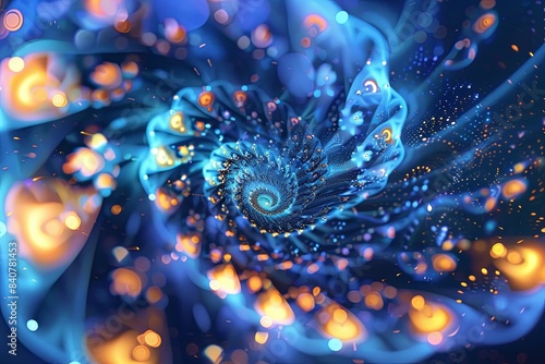 Light  star  fractal  design  pattern  art  blue  illustration  motion  spiral  wallpaper  color  energy  space