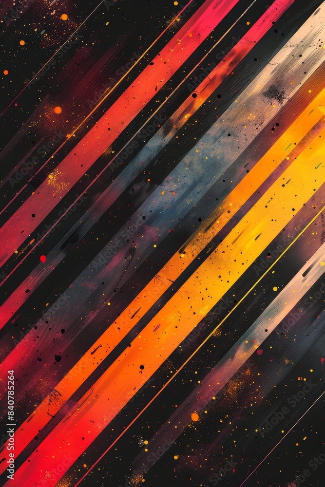 Abstract Diagonal Stripes With Red, Orange, Yellow, and Black Color Palette Abstract Diagonal Stripes With Red, Orange, Yellow, and Black Color Palette