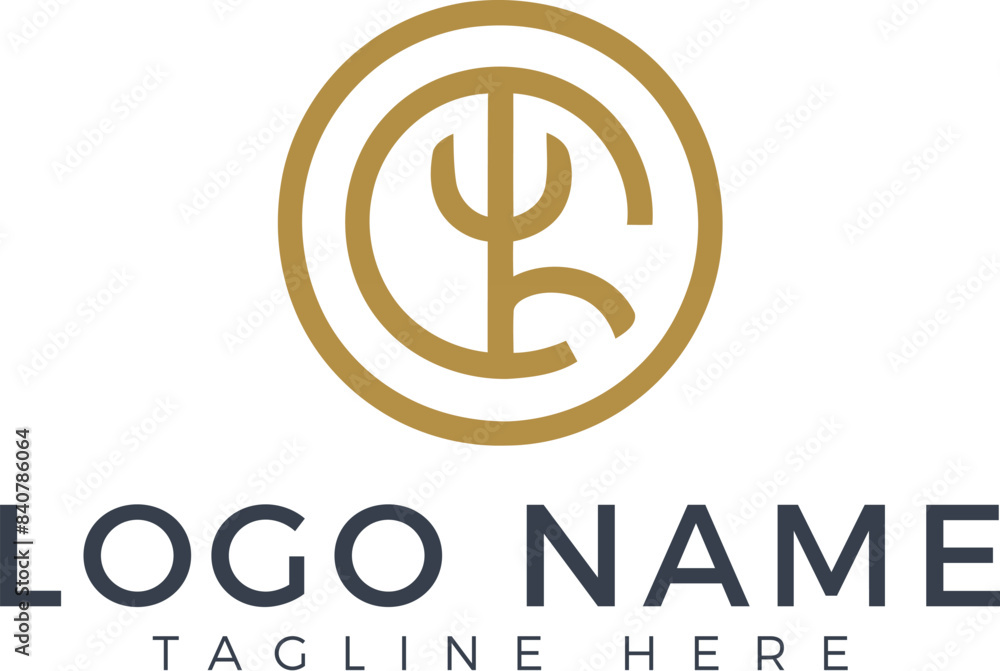 Obraz premium Gradient housing logo design idea.AI generative.