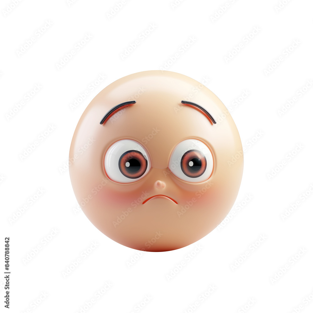 3d shy face icon 3d shy face icon