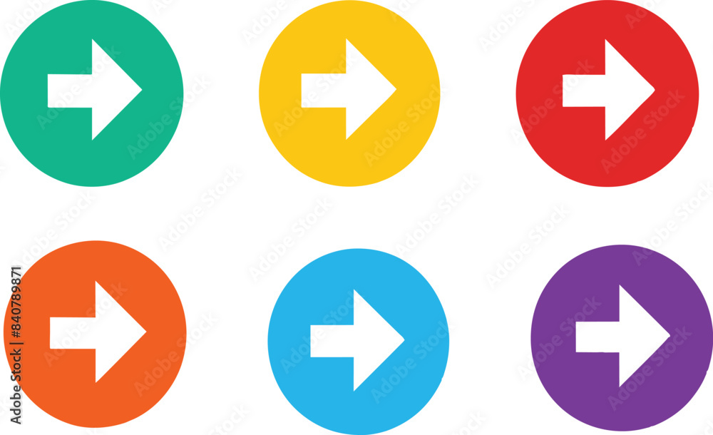 Modern arrow collection with flat design.Collection of colored arrow icons Modern arrow collection with flat design.Collection of colored arrow icons