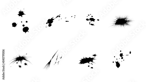 Set de vectores de manchas de tintas.