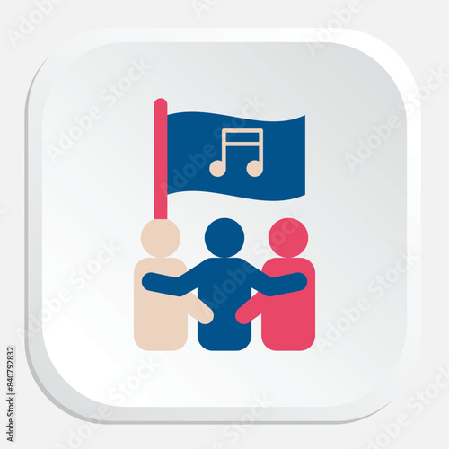 National Anthem Icon - Symbolizing Patriotism and National Identity Through Music