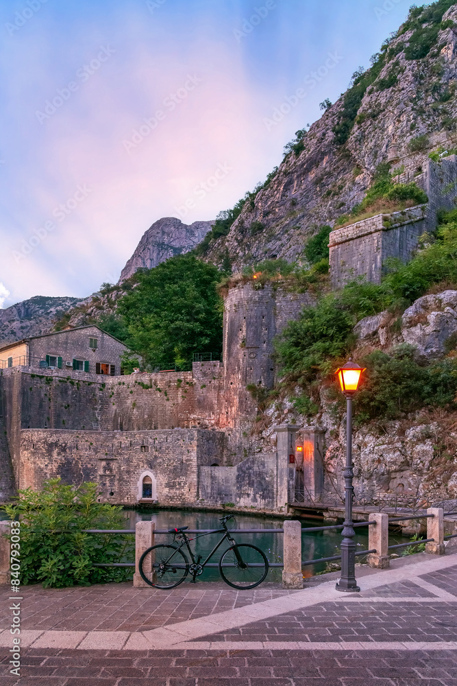 The South Gate (Gurdic Gate), dated 13 century, and the old town walls ...