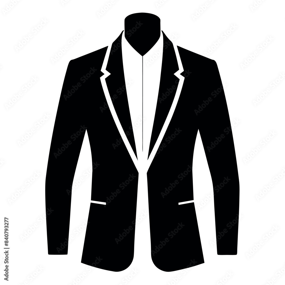 man blazer vector silhouette, modern style blazer, white background man blazer vector silhouette, modern style blazer, white background