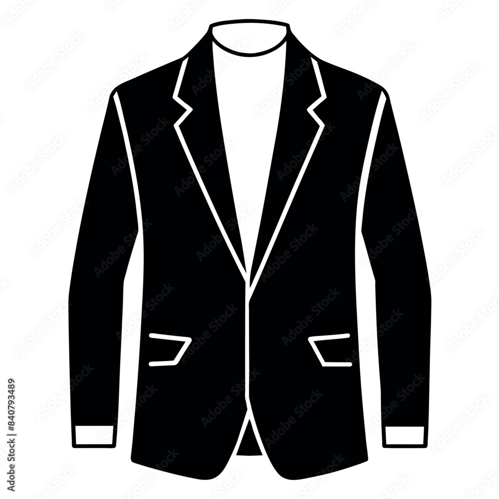 man blazer vector silhouette, modern style blazer, white background man blazer vector silhouette, modern style blazer, white background