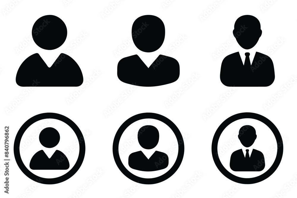 Professional Avatar Icons Collection - Businessman Profile Vector Set Professional Avatar Icons Collection - Businessman Profile Vector Set