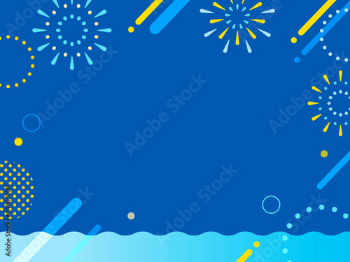 夏のイベント・キャンペーン・SALE　ポップな波の背景
