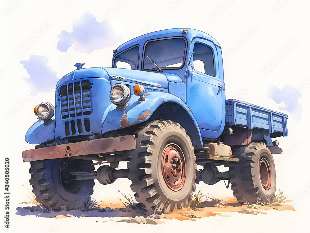  tractor isolated on white