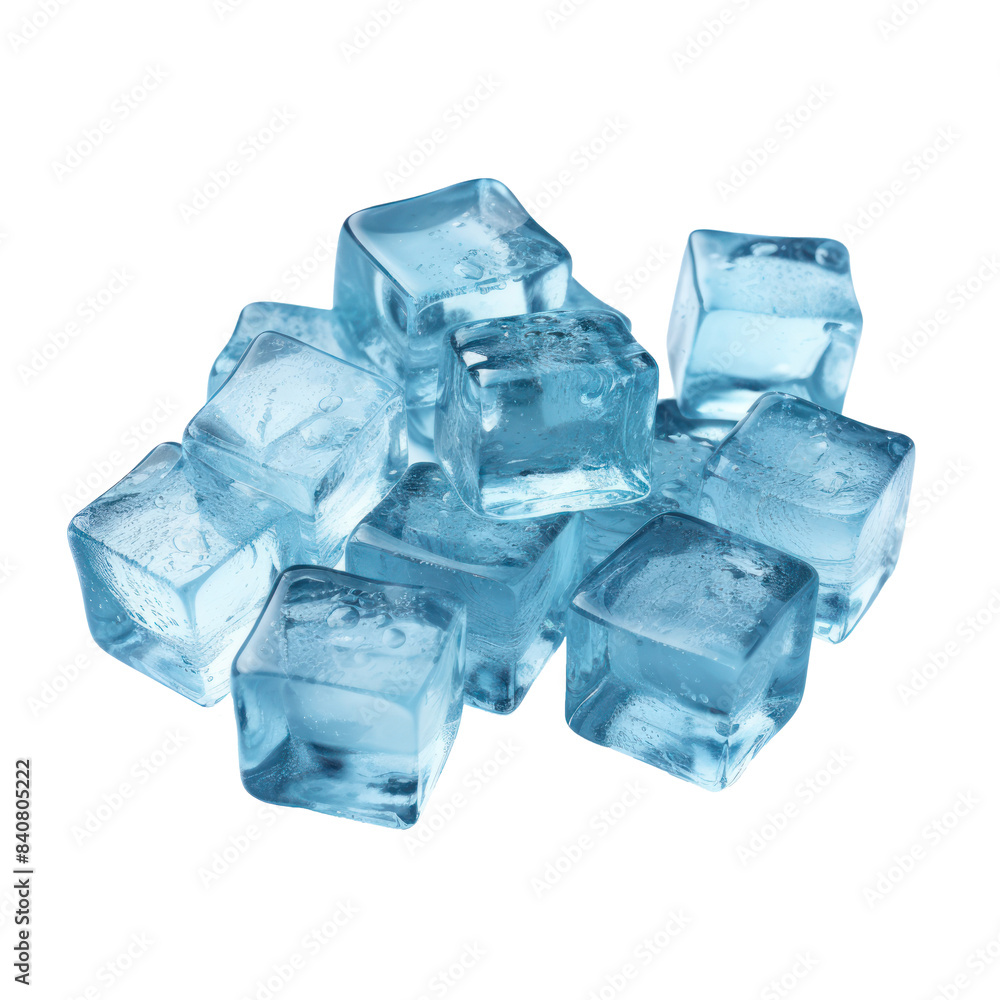 Heap of Blue Ice Cubes on Isolated Background Heap of Blue Ice Cubes on Isolated Background