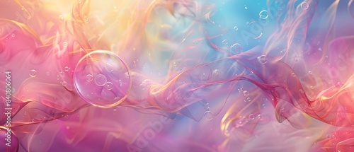 A colorful, abstract painting of a fire with a pink bubble in the middle