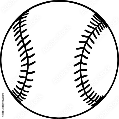 baseball ball on white background