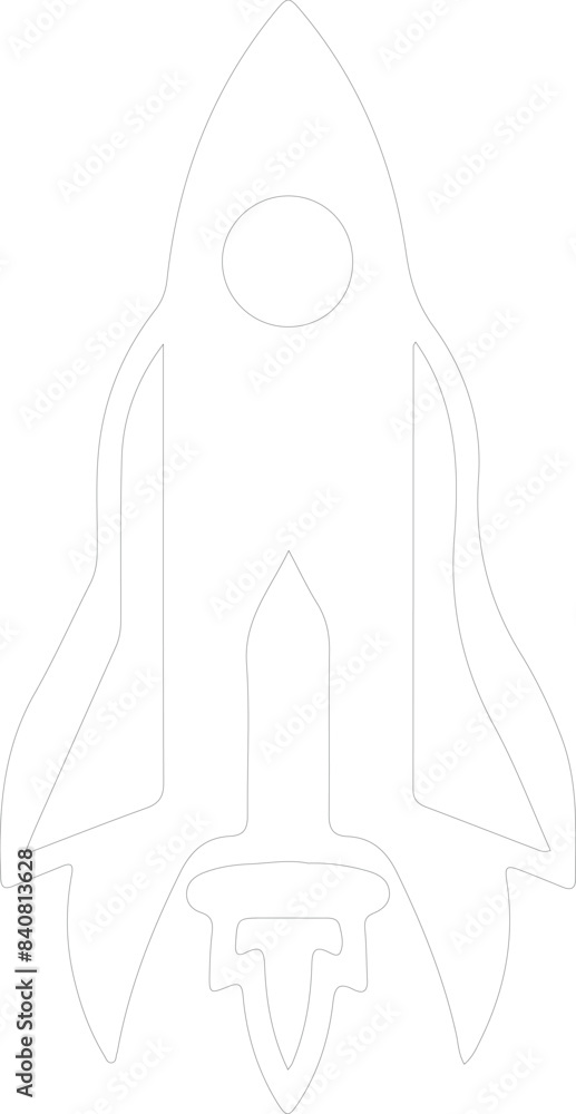 Obraz premium rocket outline