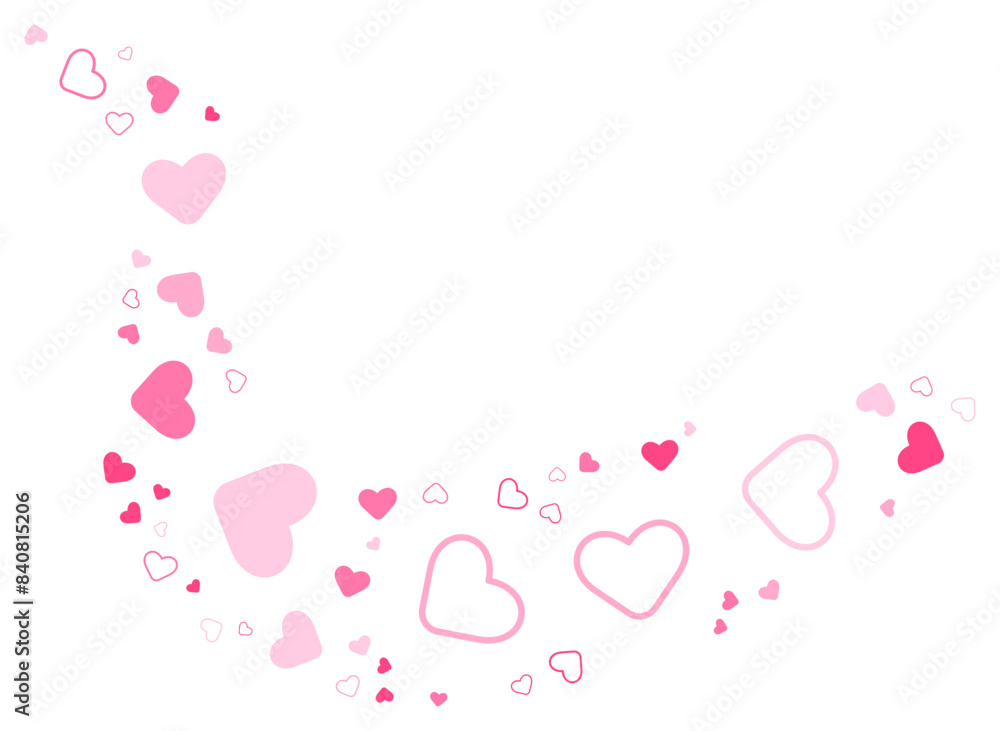 Pink heart particle simple decoration. Vector illustration. Pink heart particle simple decoration. Vector illustration.