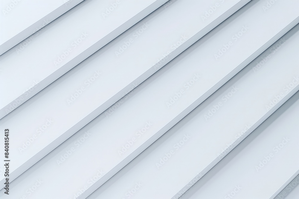 Obraz premium Abstract minimalist background with many white geometric shapes forming diagonal lines, creating a clean and modern design