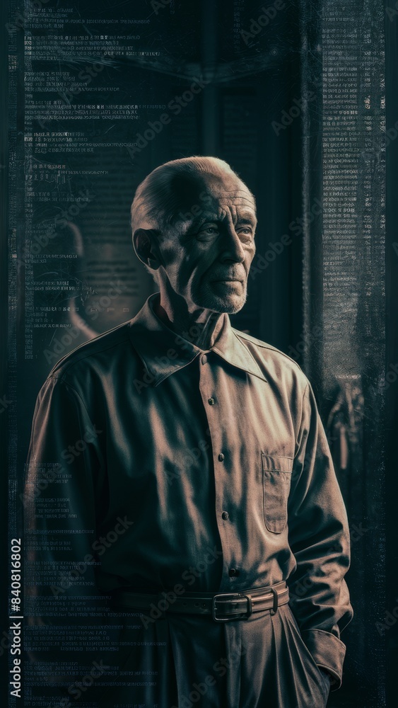 Hauntingly Beautiful Leica Portrait of Elderly Man in Contemplation
