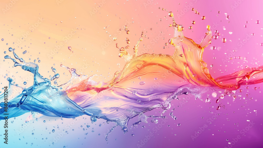 Colorful liquid water backdrop background drops bubbles flow fluid digital splash Colorful liquid water backdrop background drops bubbles flow fluid digital splash