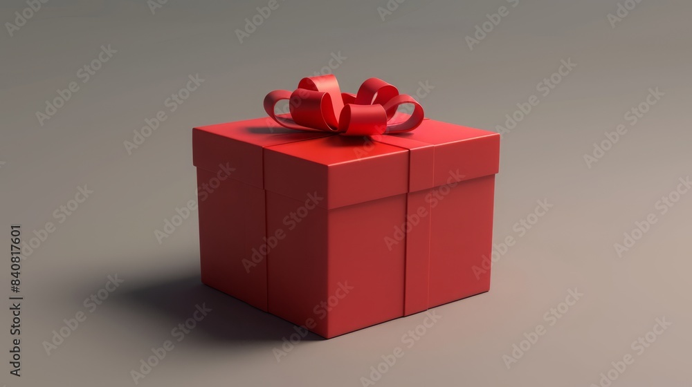 3D cartoon single gift box. 3D cartoon single gift box.