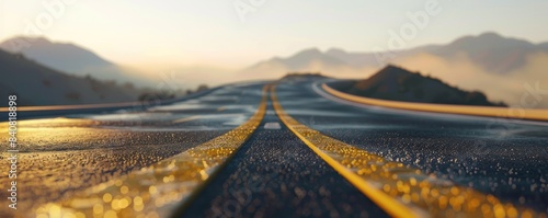 Illustration infinity road isolated never-ending