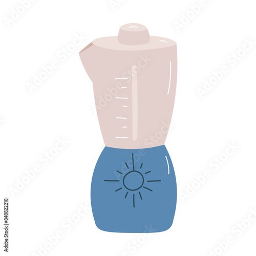 Vector illustration of a blender on a white background.