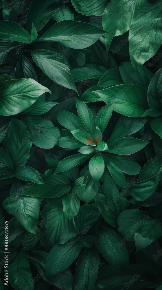 Verdant greenery with a solitary blooming flower Verdant greenery with a solitary blooming flower