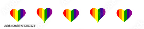 LGBTQ+ Rainbow Hearts Collection - Simple and Elegant Pride Symbols