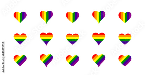 LGBTQ+ Rainbow Hearts Pattern Collection - Diverse and Vibrant Pride Designs