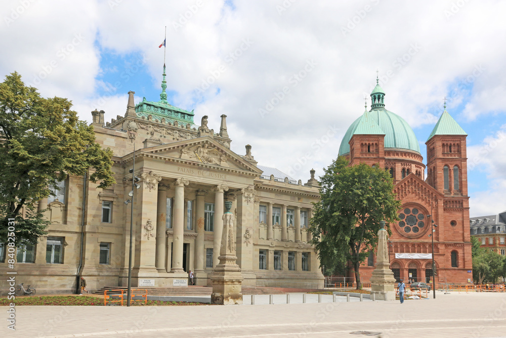 Fototapeta premium Historic Street in Strasbourg, France