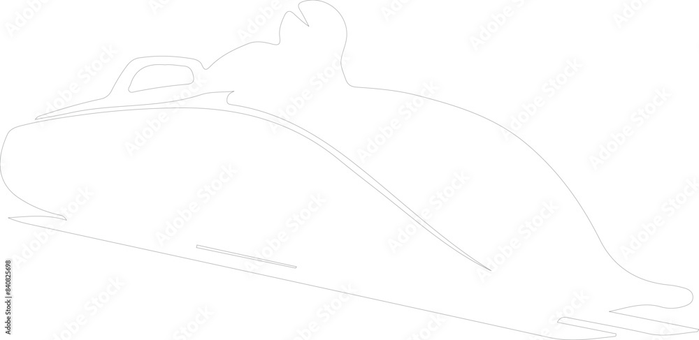 Fototapeta premium bobsleigh outline