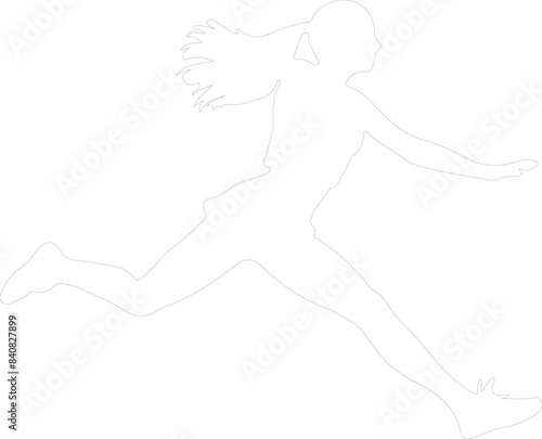 high jump outline