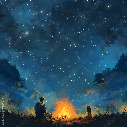 Father Daughter Bonding A Starry Night Camping Adventure