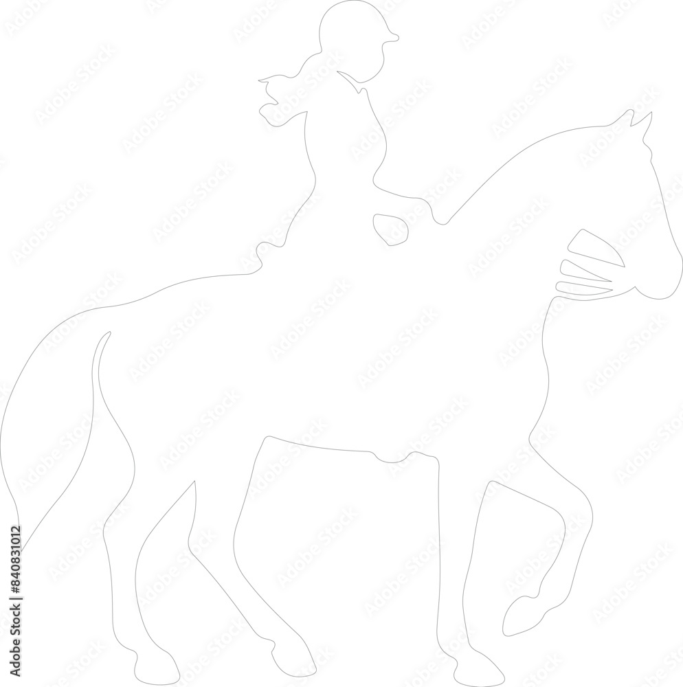 Obraz premium riding outline