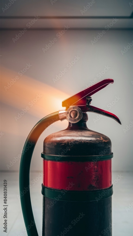 Obraz premium Vintage Fire Extinguisher with Sunlight