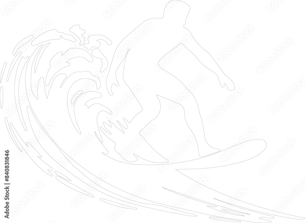 Fototapeta premium surfing outline