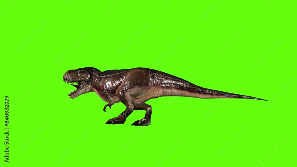 T.rex dinosaur hit head green screen animation 3D rendering. T.rex dinosaur hit head green screen animation 3D rendering.