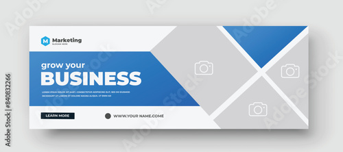 Corporate Facebook cover and business marketing social media timeline web banner template
