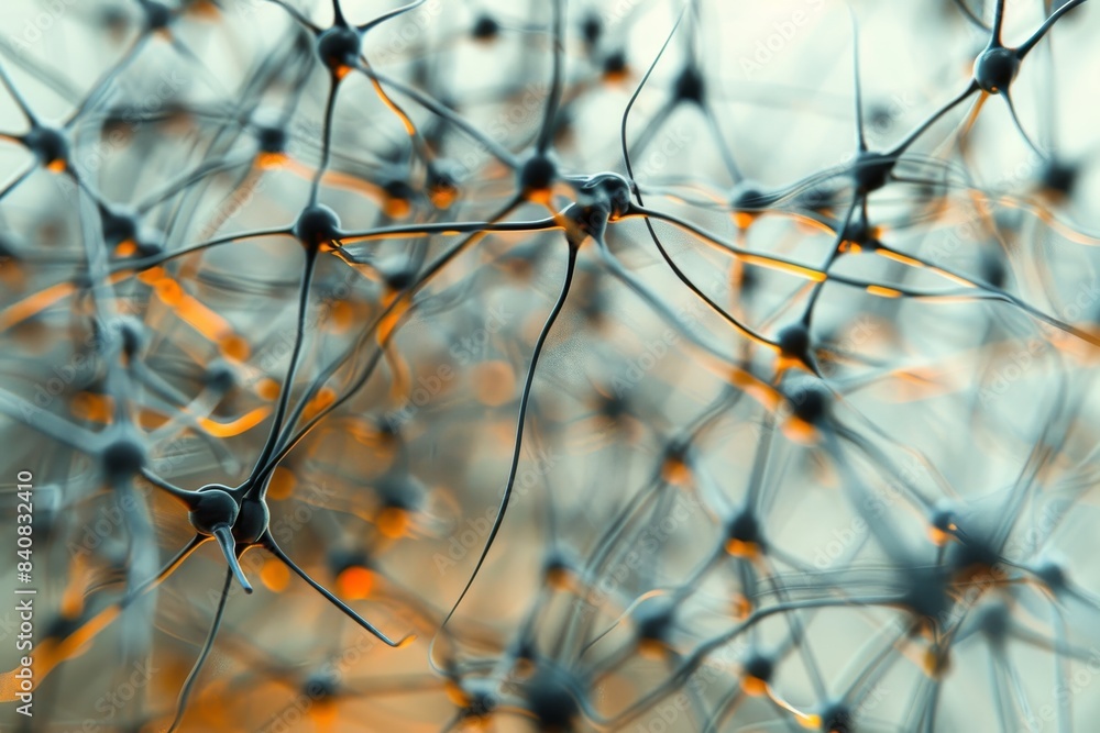 Interconneted Model Foto de A visual of a neural network model with interconnected nodes ...